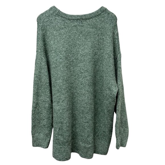 OLD NAVY Womens Sweater Plus Size 2X Heather Green Crew Neck Knit Pullover - Picture 6 of 9